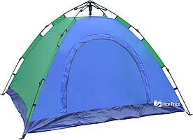 Автоматична намет чотиримісна 2х2х1,2 м Синьо/Зелена