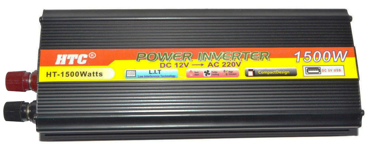 Перетворювач напруги(інвертор) HTC 12-220V 1500W