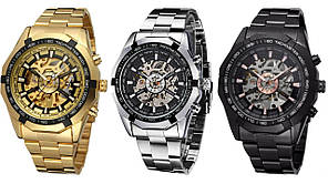 Водонепроникні чоловічі класичні годинник Winner TM340 з автопідзаводом (тих пакет)