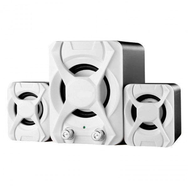 USB колонки для ПК комп'ютерні колонки 2.1 FT FT-X2.1 Light White (4126)