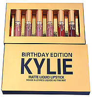 Набір рідких матових помад 6 в 1 Kylie 8607 Birthday Edition