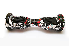 Гироборд 6,5 гироскутер сігвей з Bluetooth і колонками Graffiti Black