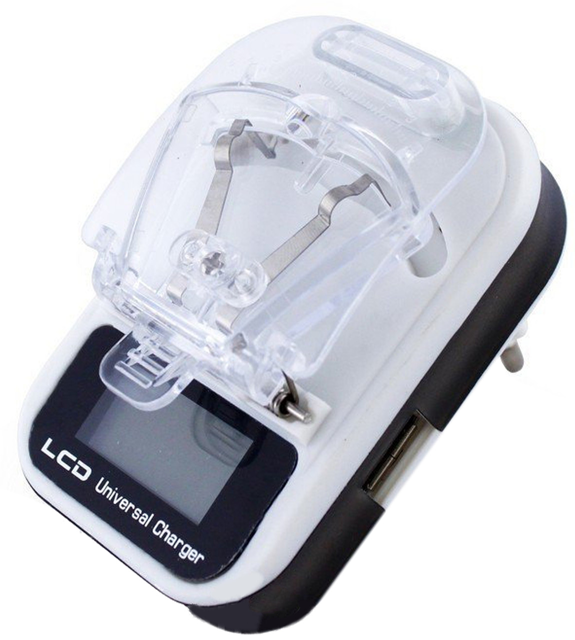 Зарядний пристрій зарядка адаптер LCD Жабка HY02 c USB і екраном (4673)