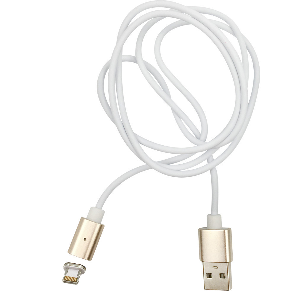 Магнітне зарядний пристрій для Iphone Lightning DM-M12 Gold|White