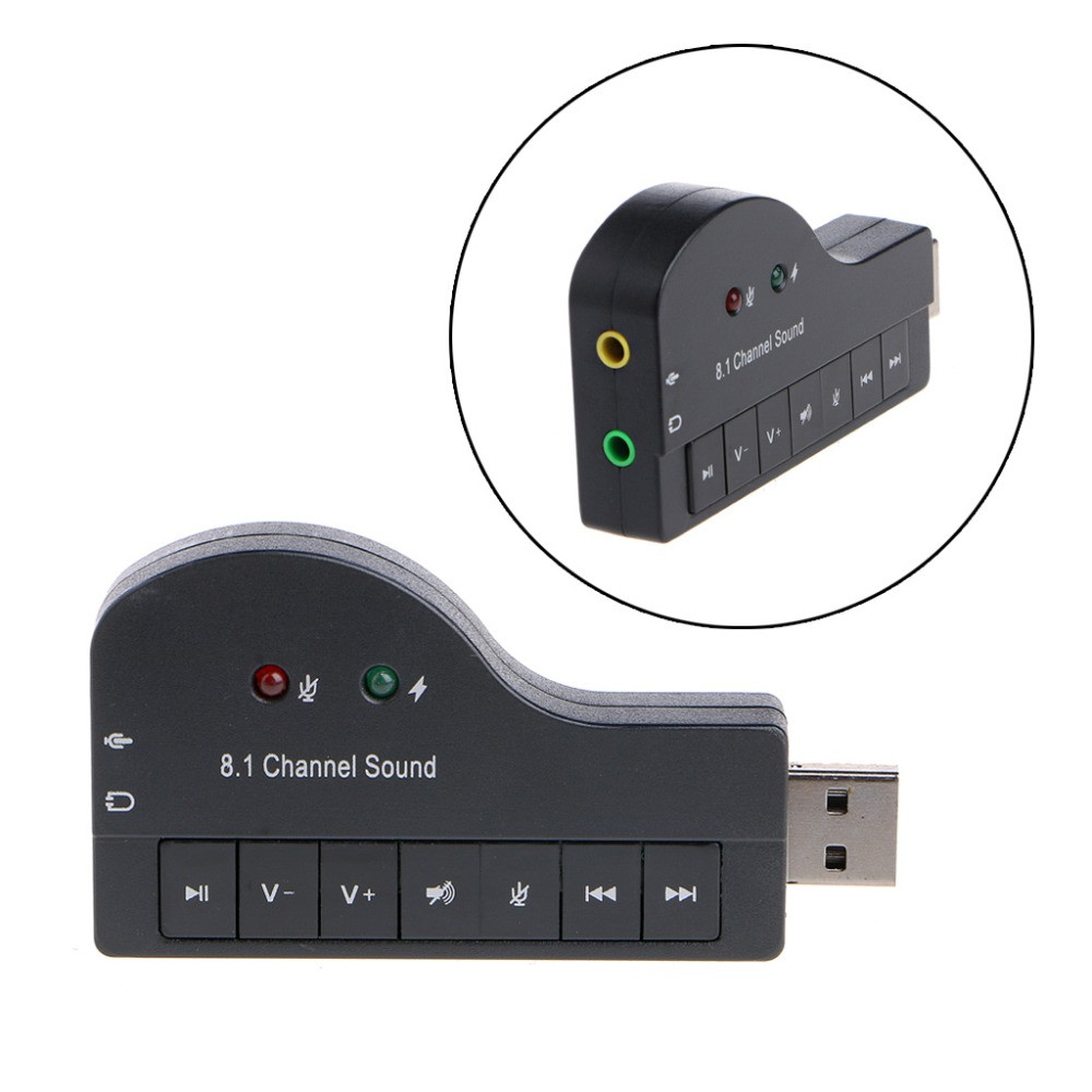 Зовнішня USB звукова карта Dellta 8.1 Piano Black