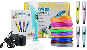 3D ручка для малювання з екраном UKC + пластик 100 метрів