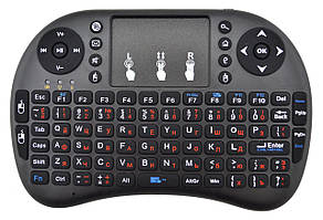 Бездротова російська клавіатура Rii mini i8 (MWK08/i8) 2.4 G чорний (2231)