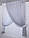 Кухонный комплект 330х170см, шторки с подвязками "Дуэт" Цвет серый с белым. № 060к 50-138, фото 3