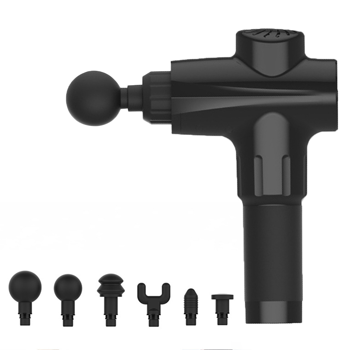 Акумуляторний портативний ручний масажер для тіла Fascial Gun KH-320 Black (WJ5)