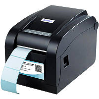 Термопринтер для друку етикеток Xprinter XP-350B з віддільником етикетки (Гарантія 1 рік) Black