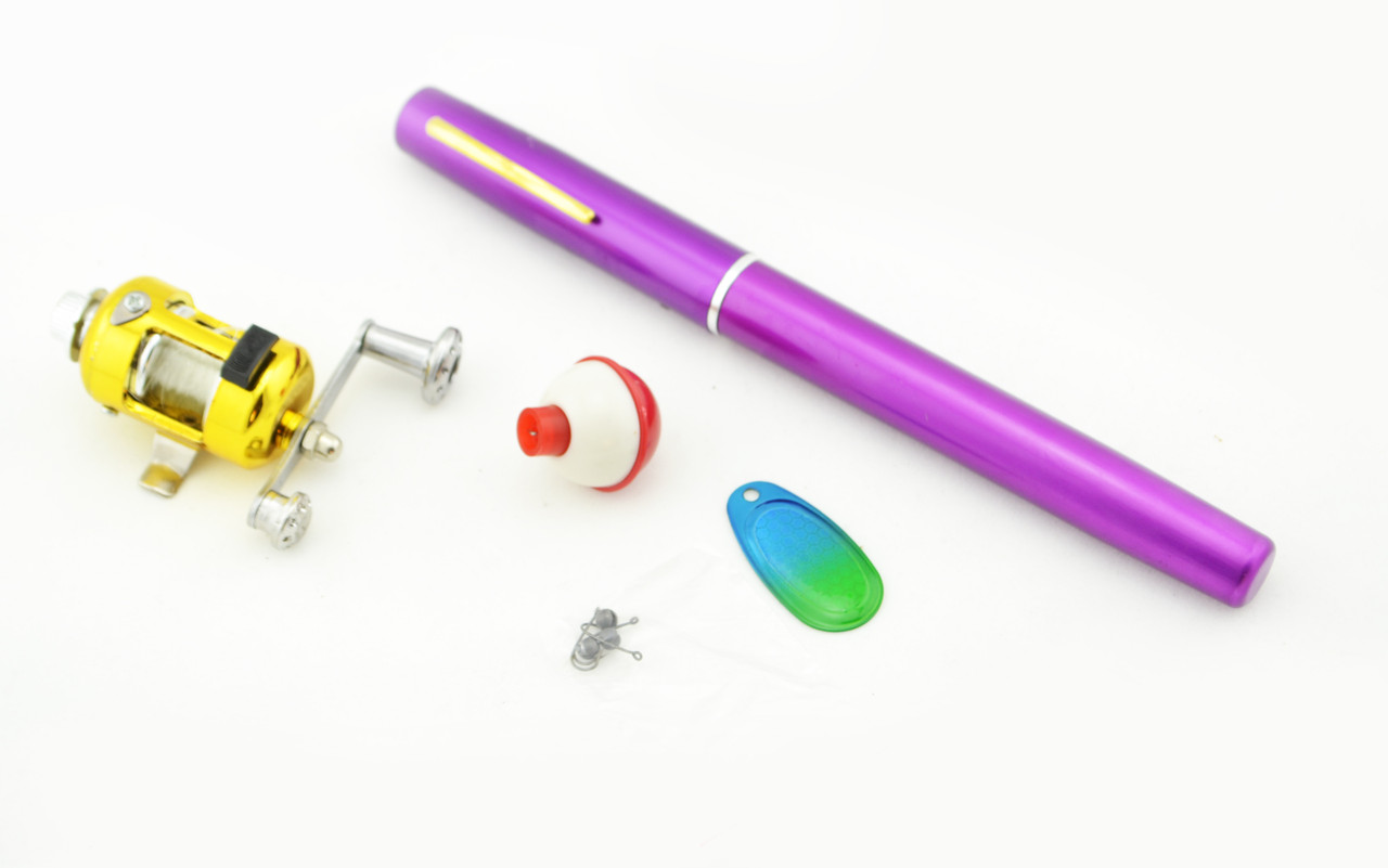Складна похідна міні-вудка + котушка Fish Rod Purple (2595)