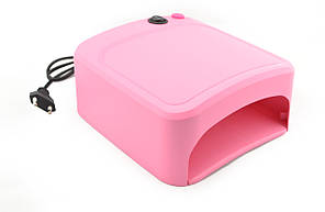 УФ лампа для нігтів 36Вт сушарка для нігтів з таймером ZH-818A рожевий