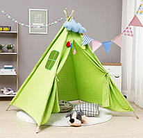 Дитячий намет Tipi Вігвам 135 см (Салатове)