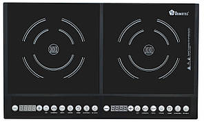 Електроплита склокерамічна (2 конфорки) Domotec MS-5862 4000W (4364)