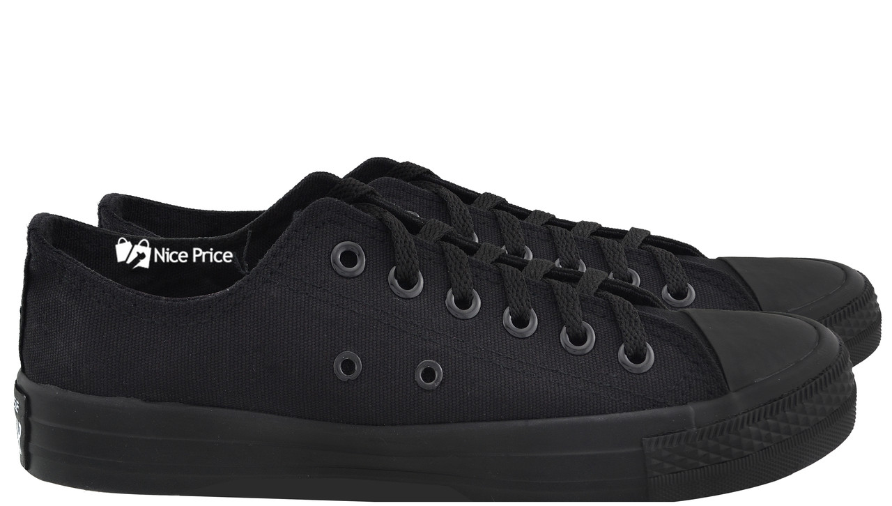 Кеди Converse All Stars Black Monochrome Low M5039 (чорні)