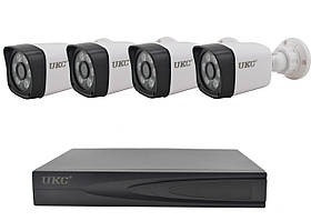 Комплект відеоспостереження UKC D001-4CH HD 1080P 3.6 мм 2 mp (4 камери)
