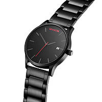 Чоловічий наручний годинник MVMT The 40 Series — Black, чорний наручний годинник, годинник мілітарі