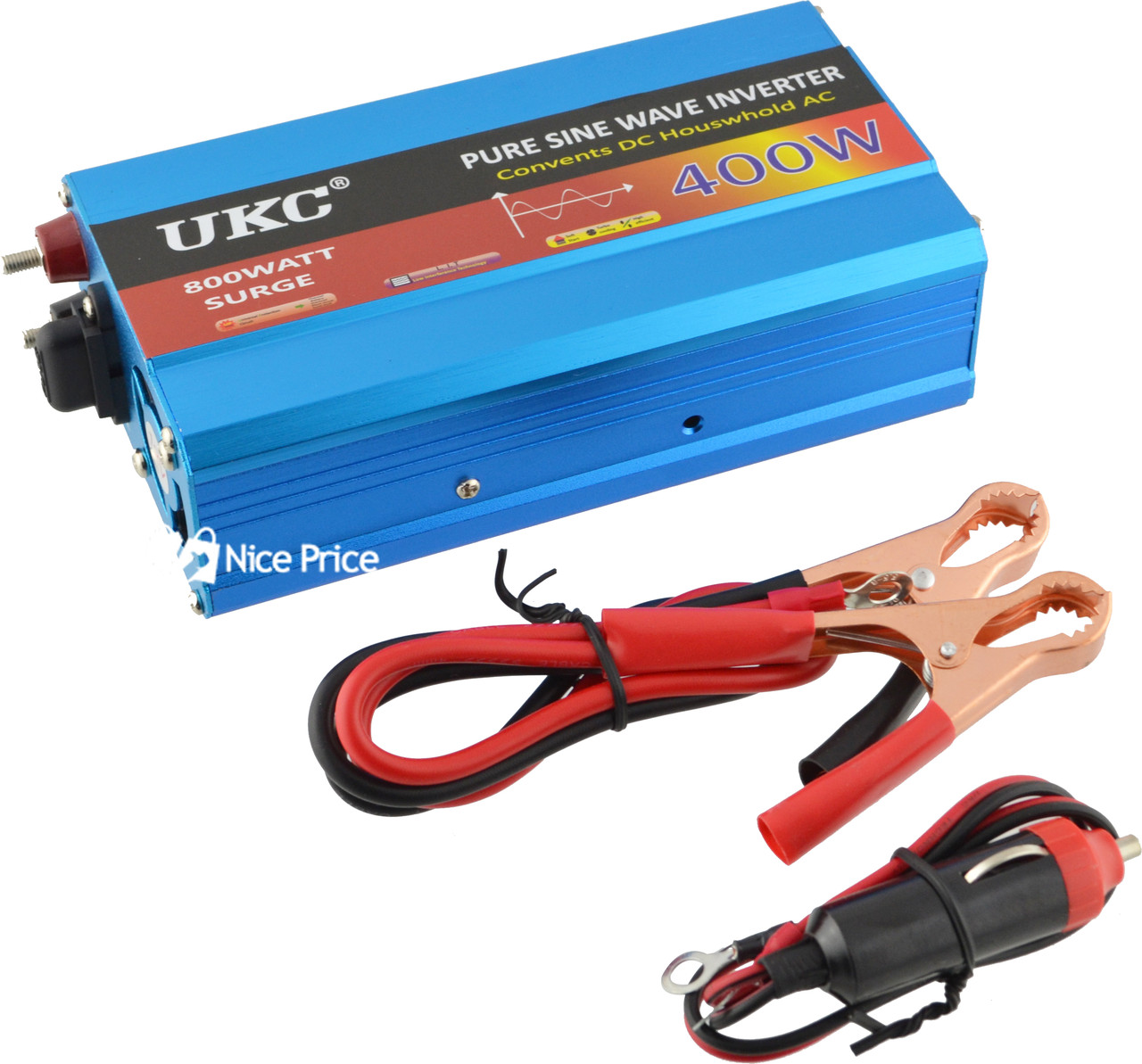 Перетворювач напруги(інвертор) UKC 12-220V 400W з чистою синусоїдою (4137)