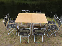Туристичний стіл і стільці, набір на природу, складані меблі для пікніка "Кемпінг Ф2Х+8" купити пром юа