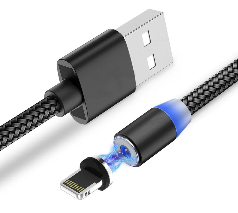 Магнитный кабель Lightning для Apple 2.4А (случайный цвет) (41275)