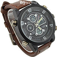 Чоловічі наручні армійські годинник AMST Sport Brown