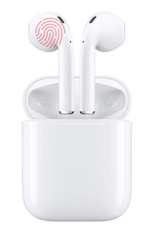 Бездротові сенсорні навушники c боксом iFans i12 TWS білі