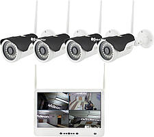 Комплект відеоспостереження бездротової Full HD UKC CAD-1304 LCD 13.3" WiFi набір на 4 камери