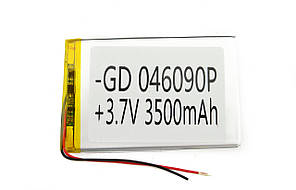 Литий-полимерный аккумулятор 3.7V 046090 90х60х3 3500 mAh