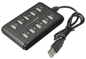 Хаб концентратор Digital USB 2.0 на 10 портов Black (5710)