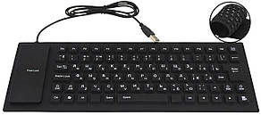 USB клавіатура силіконова комп'ютерна KEYBOARD X3 Black (6966)