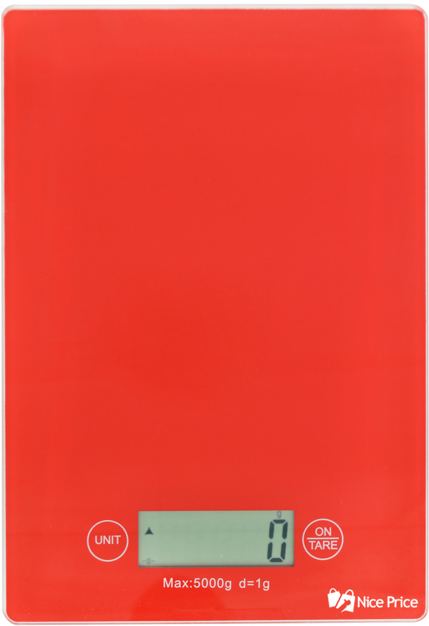 Електронні кухонні ваги на 5 кг AMR CK-1912 червоний