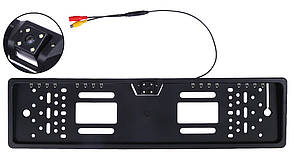 Камера заднього виду у рамці номерного знака SmartTech A58 (16 + 4 LED) з підсвічуванням Black (13212)