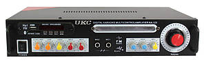 Підсилювач звуку UKC AK-123 2x150W Bluetoth з функцією караоке