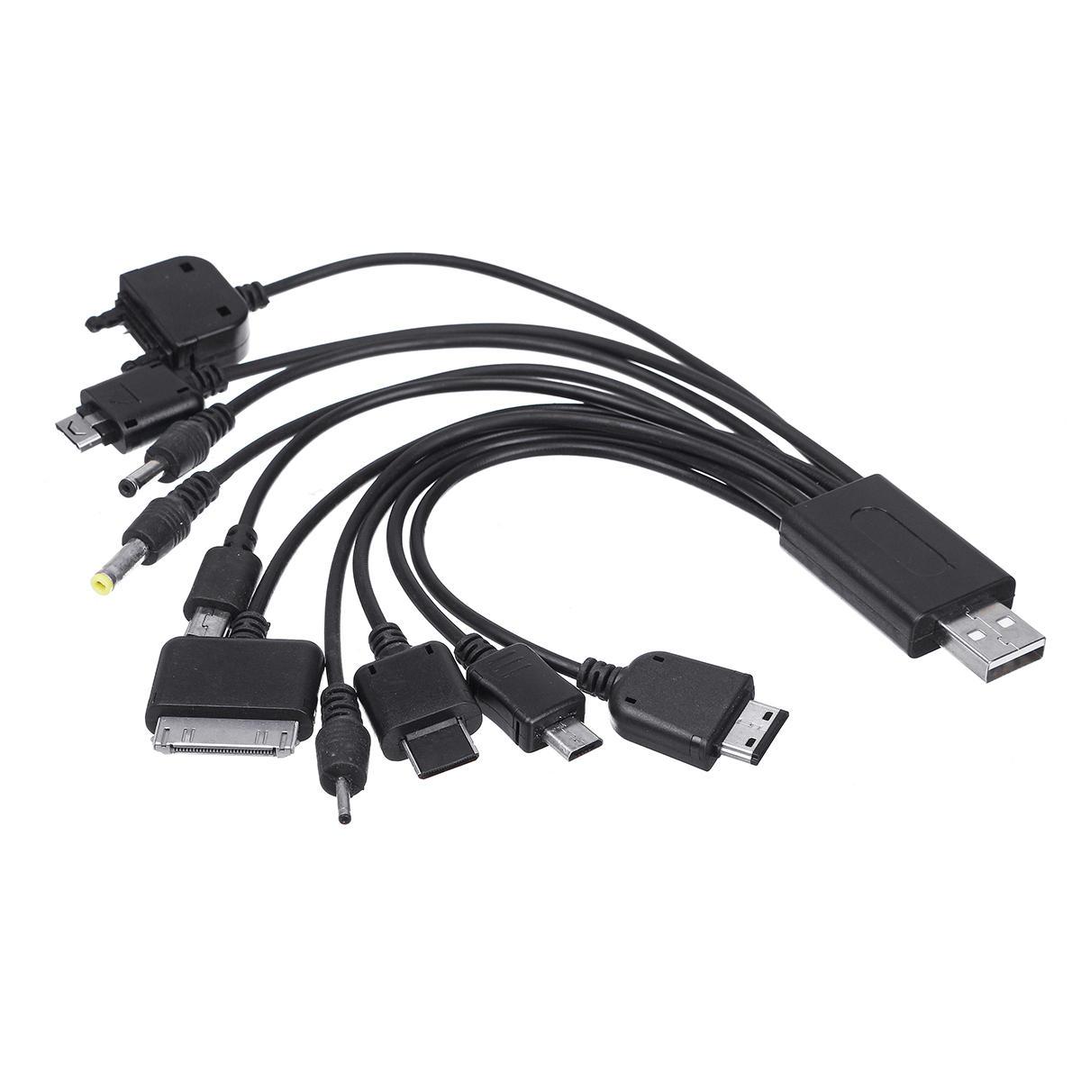 Універсальний зарядний кабель USB 10 в 1 Black