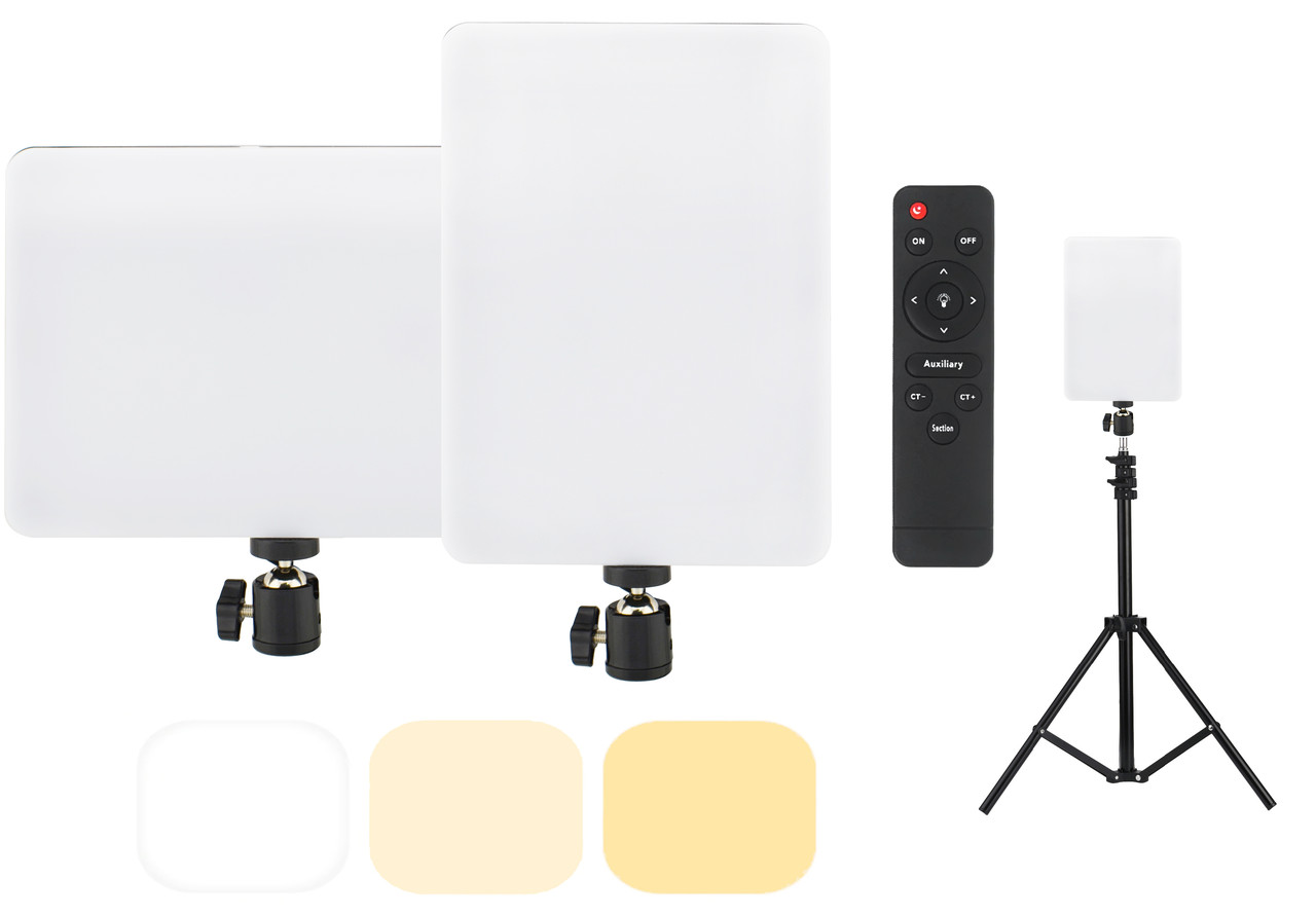 Led лампа для студийного освещения прямоугольная MM-240 (Ra95+) (23см*16см ) с пультом Black (220V) (14697)