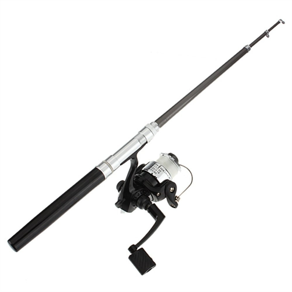 Кишенькова міні-вудка в боксі Pocket Pen Fishing Rod + котушка Black (3337)