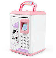 Дитяча скарбничка сейф Robot Bodyguard з відбитком пальця Pink (3475)
