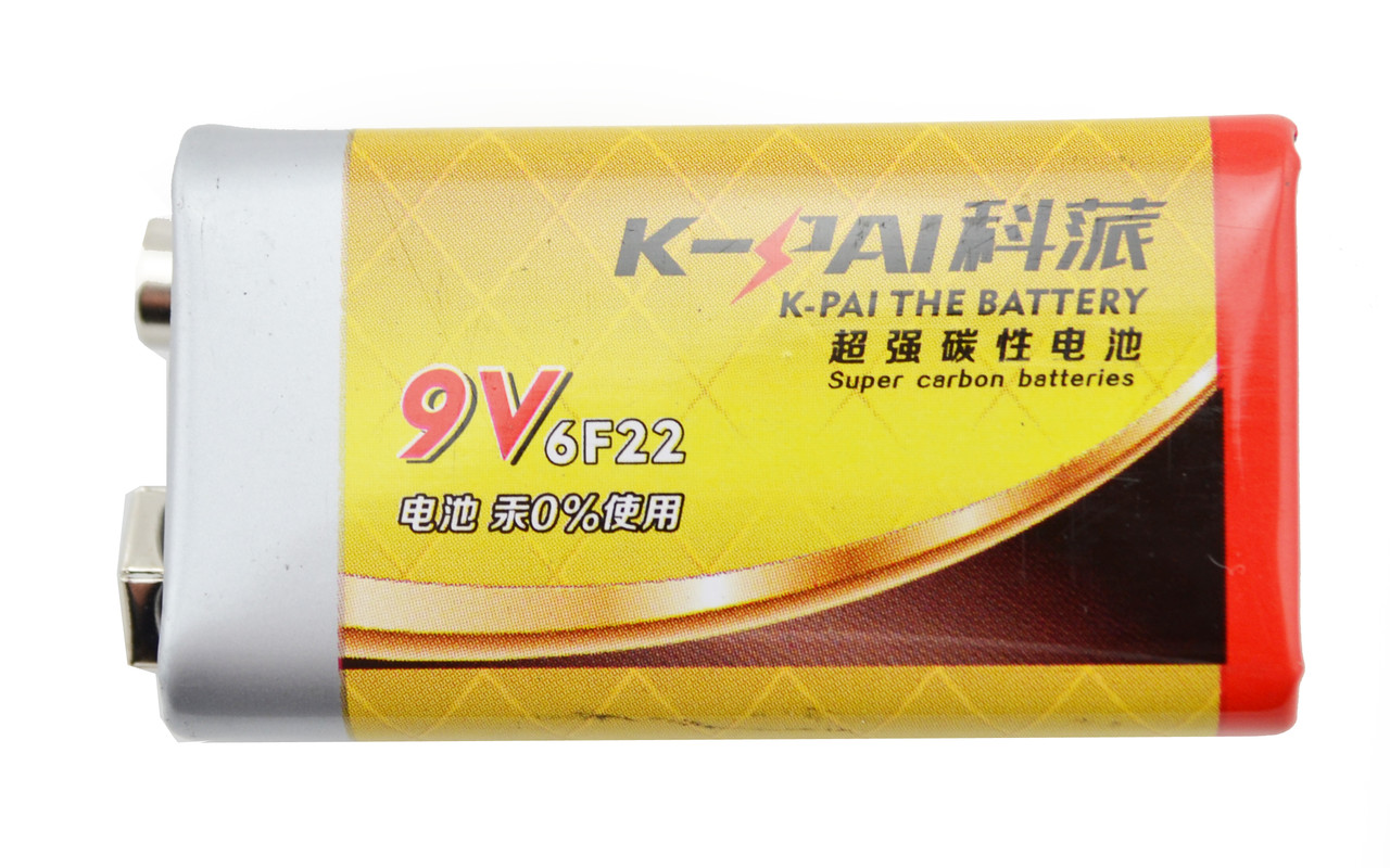 Батарейка солевая K-Pai 6F22 9V цинк карбон - фото 2 - id-p1352894182