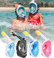Дитяча повна маска для плавання FREE BREATH (XS) M2068G з кріпленням для камери
