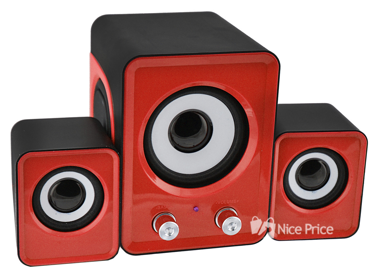 Комп'ютерні колонки 2.1 S. Y IS-12 Red (4127)