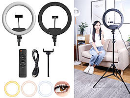 Кільцева LED лампа діаметром 36 см AL-360 з сенсорними кнопками і пультом (14327)