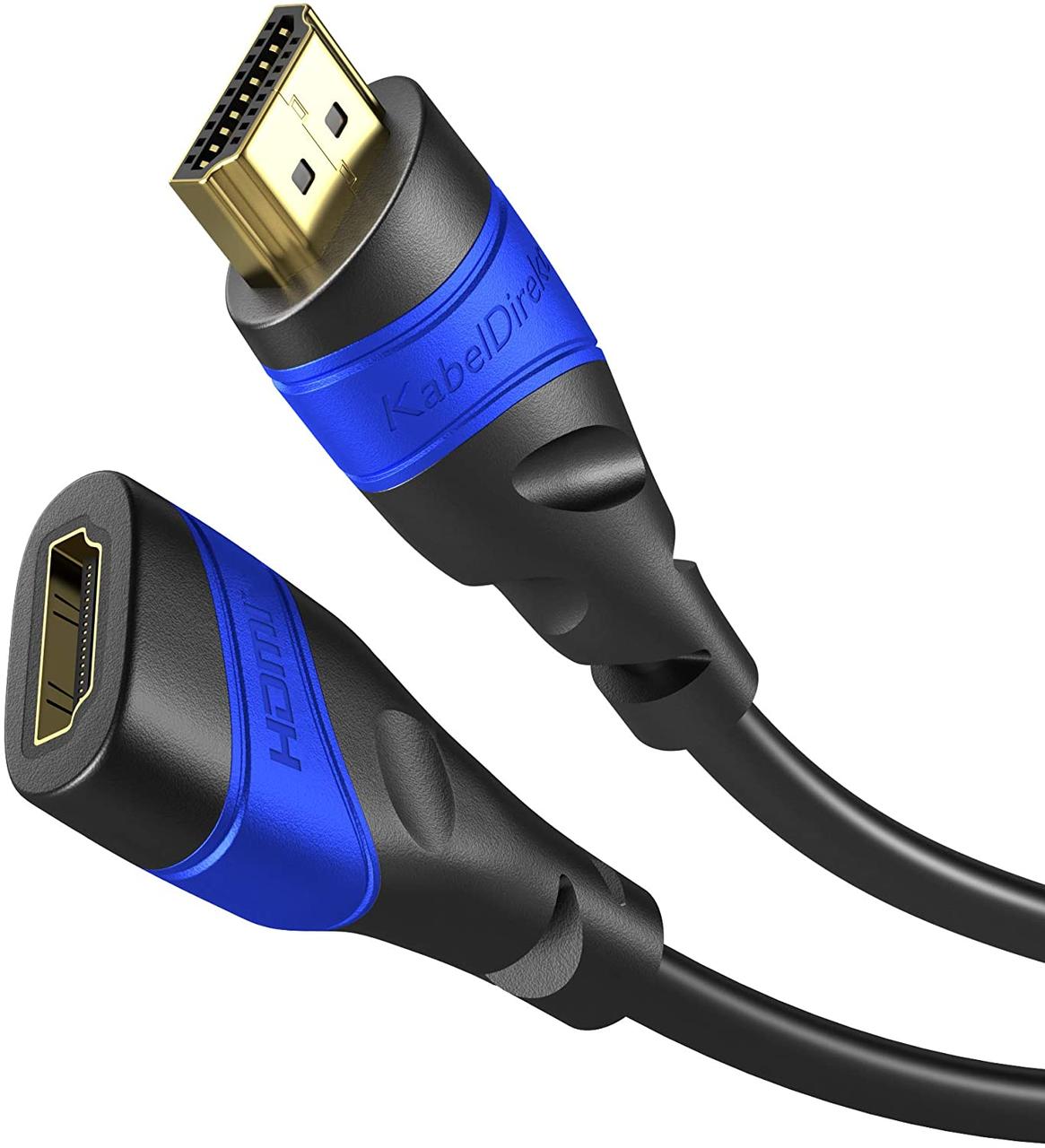 Кабель KabelDirekt HDMI F - HDMI M 2.0 a/b, 2.0, 1.4 a 3 метрів