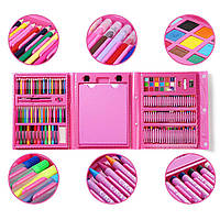 Набір для дитячої творчості у валізі з 208 предметів Pink (14353)