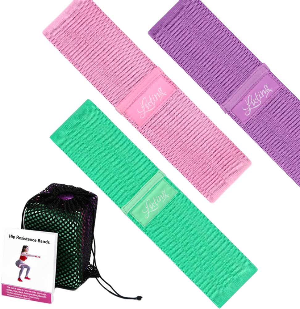 Гумка для фітнесу та спорту Esonstyle (еластична стрічка) набір 5 шт + Чохол в комплекті (1723)