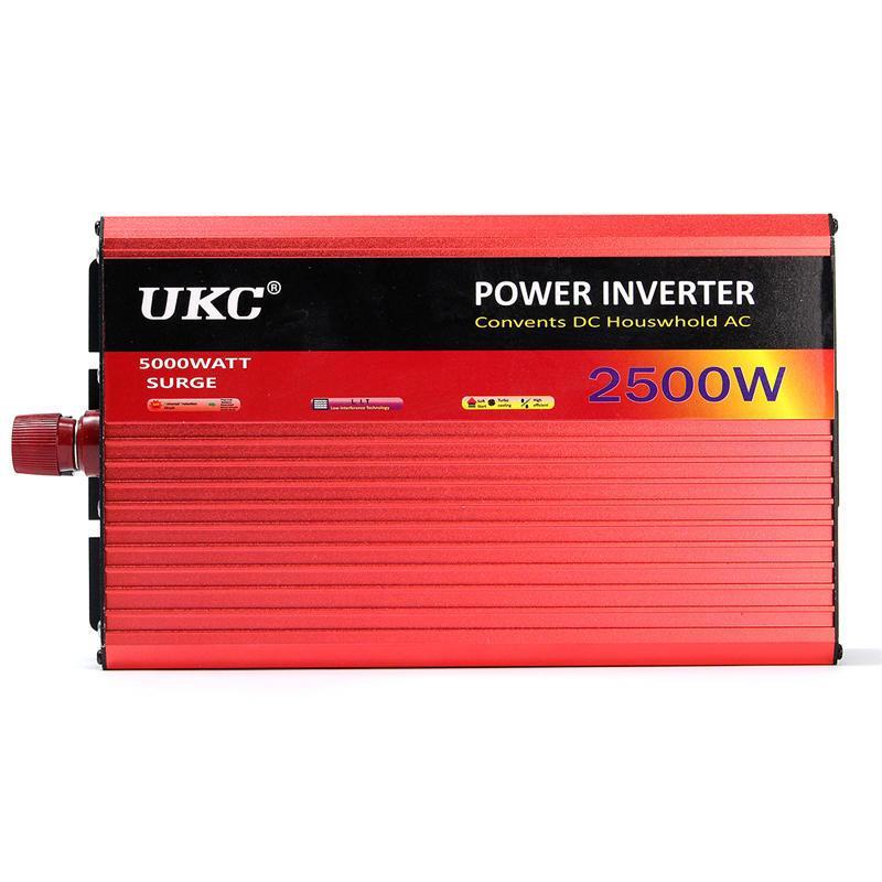 Перетворювач авто інвертор UKC 12V-220V AR 2500W c функції плавного пуску + USB (3052)