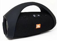 Колонка-блютуз JBL Boombox с ручкой c функцией speakerphone черного цвета влагозащитная акустика.