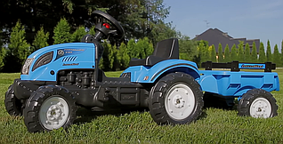 Синій педальний трактор з причепом синій FALK LANDINI 2050C від 2 до 5 років Франція