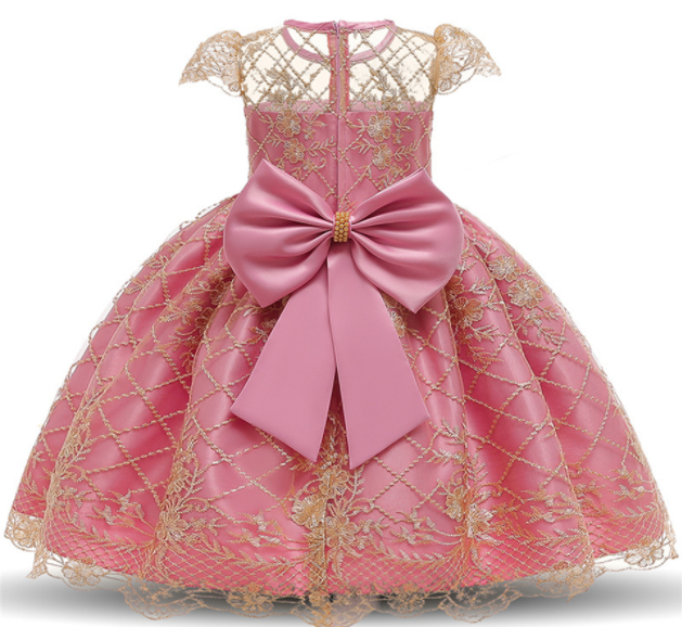 Ошатне пудровое плаття девочкаElegant powdery girl dress
