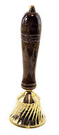 Колокольчик бронза с деревянной ручкой (18х6.5х6.5 см)