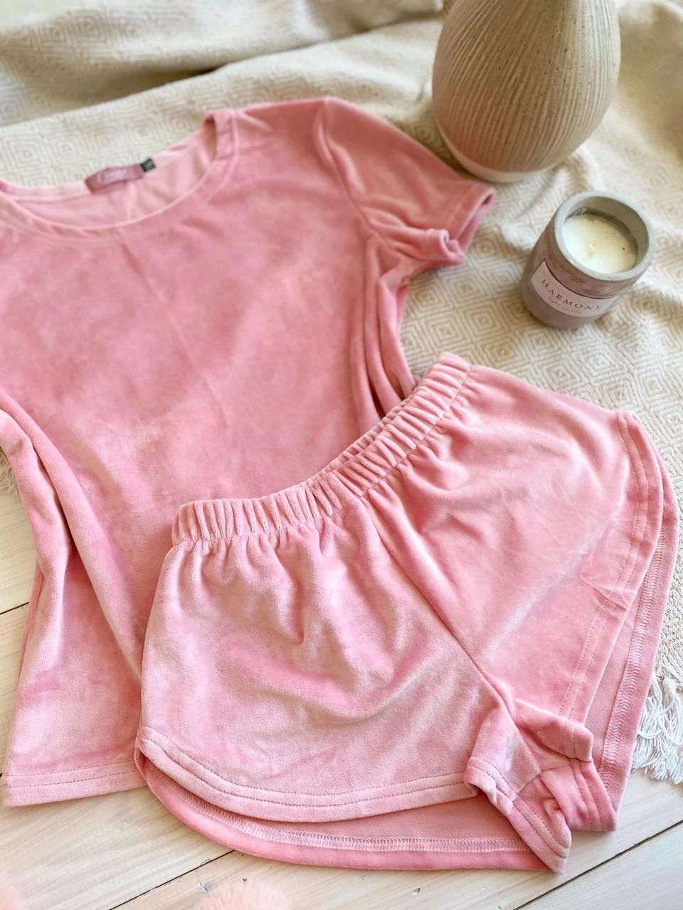 Пижама женская легкая с шортиками домашний набор для девушек розового цвета пижама домашняя одежда для сна - фото 6 - id-p1352994609